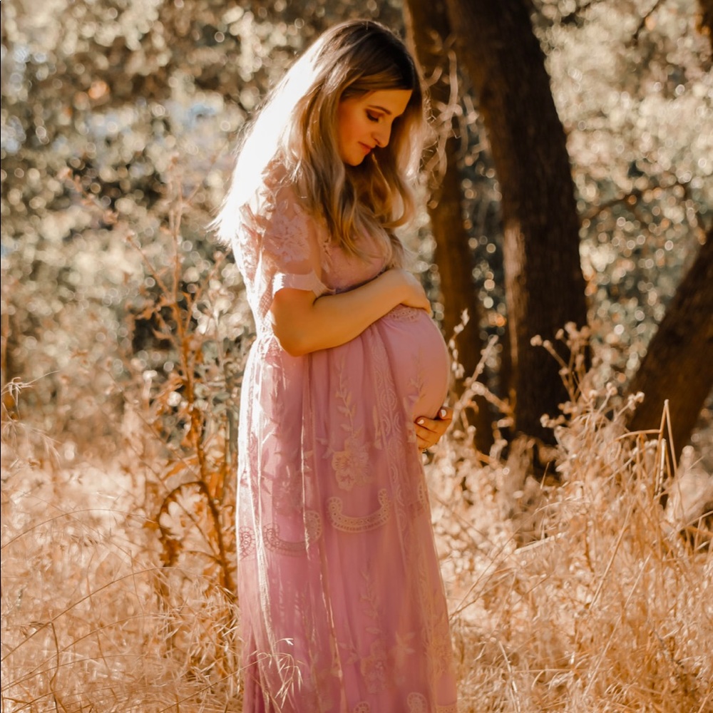 Pink Blush Maternity Dress